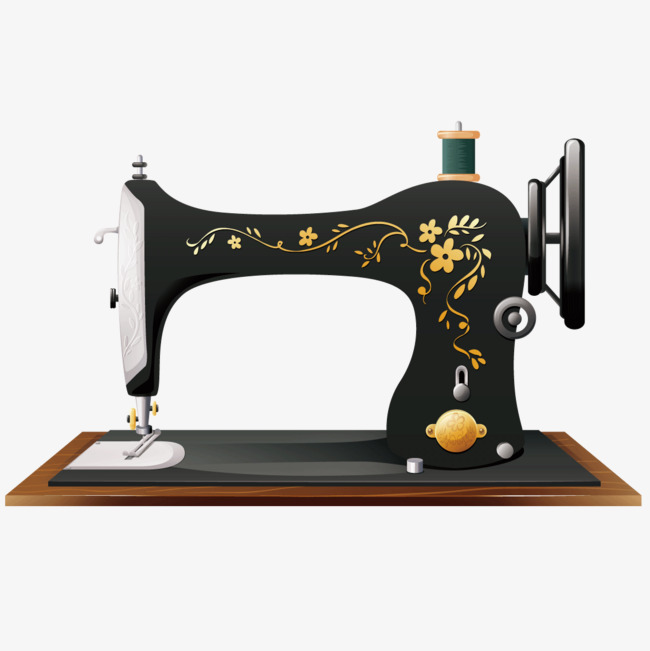 Vintage Sewing Machine Free Png And Vector - Sewing Machine, Transparent background PNG HD thumbnail