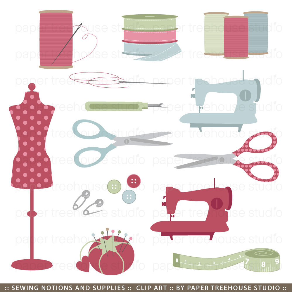 Sewing Items Clipart - Sewing Notions, Transparent background PNG HD thumbnail
