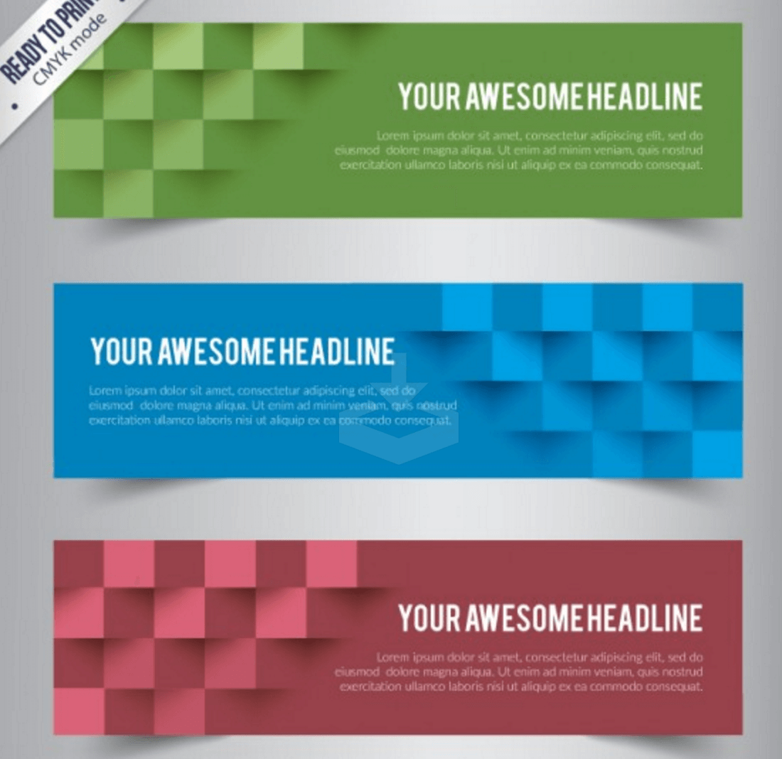 Colorful Abstract Cubes Banners - Templates, Transparent background PNG HD thumbnail