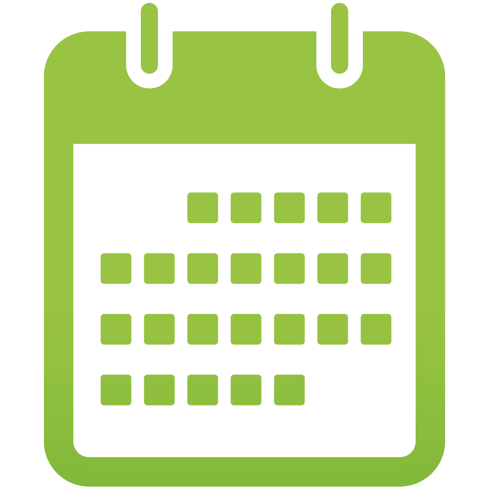 Clipart icons for calendar of
