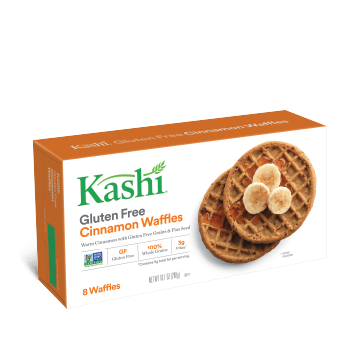 Package Shot For Kashi® Cinnamon Waffles, Gluten Free - Waffles, Transparent background PNG HD thumbnail