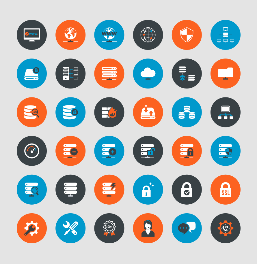 Freebie: Web Hosting U0026 Technical Support Icons - Website, Transparent background PNG HD thumbnail