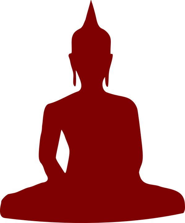 Buddhism, Yoga, Meditation, Silhouette, Man, Maroon - Yoga, Transparent background PNG HD thumbnail