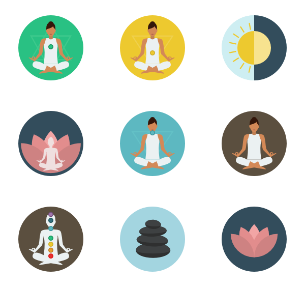 Meditation 23 Icons. Yoga Poses - Yoga, Transparent background PNG HD thumbnail