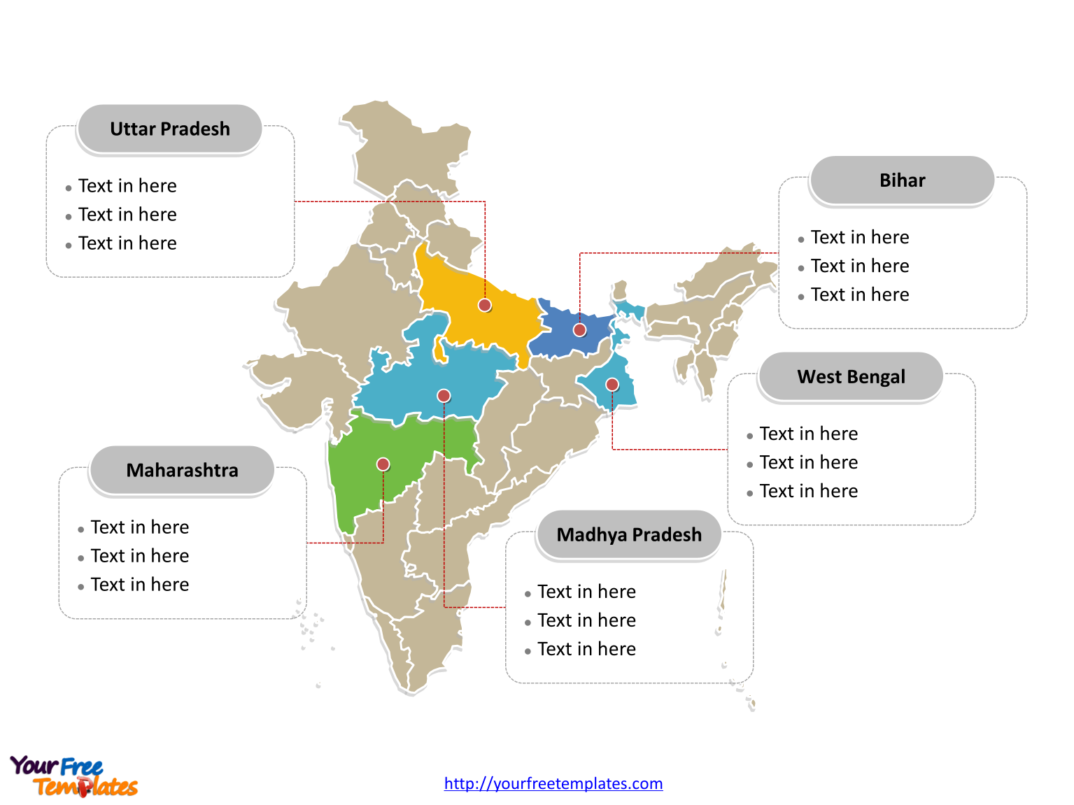 Map Of India With Political Division And Major States Labeled On The India Map Blank Templates - Political, Transparent background PNG HD thumbnail