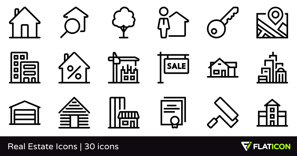 Real Estate Icons Set | AI fo