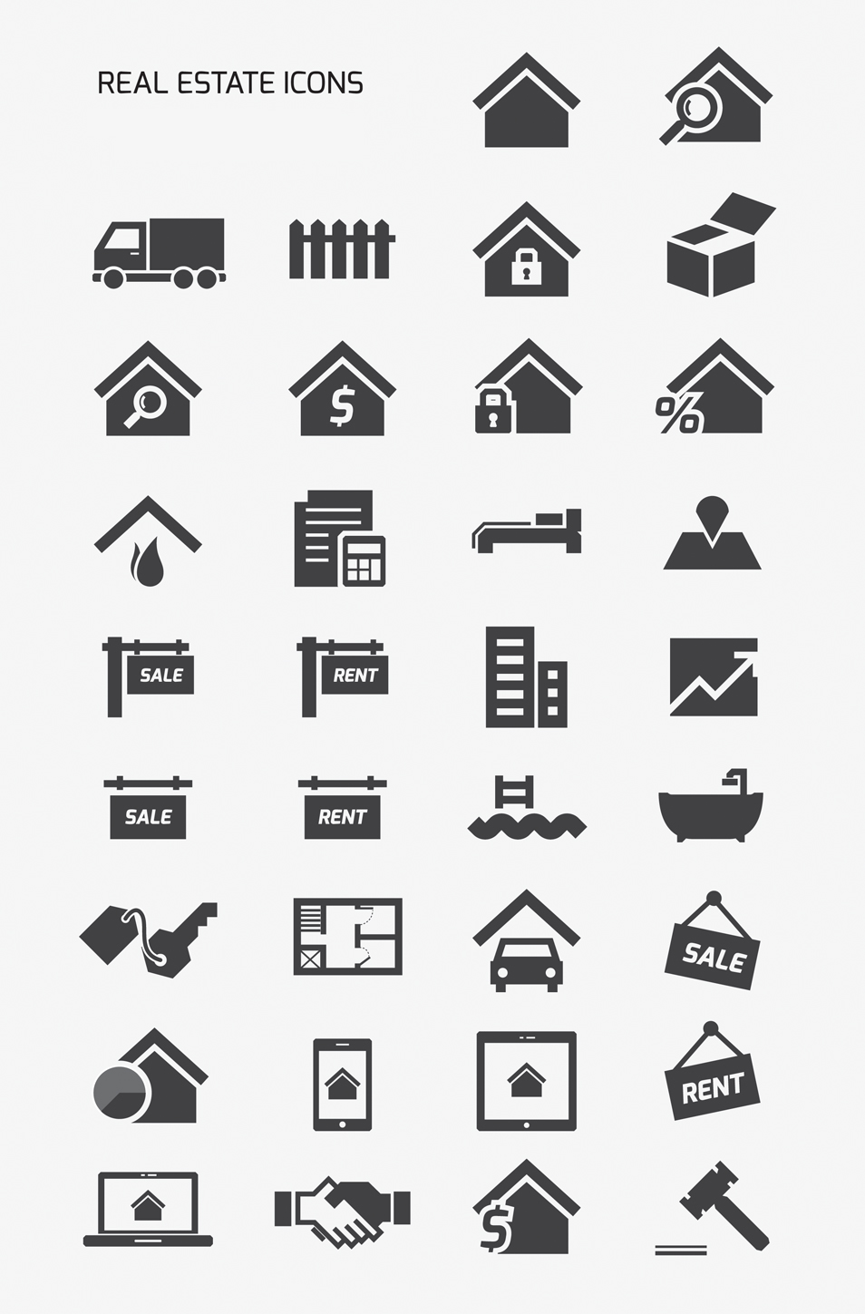 Download Free Vector Real Estate Icons - Real Estate Imag, Transparent background PNG HD thumbnail