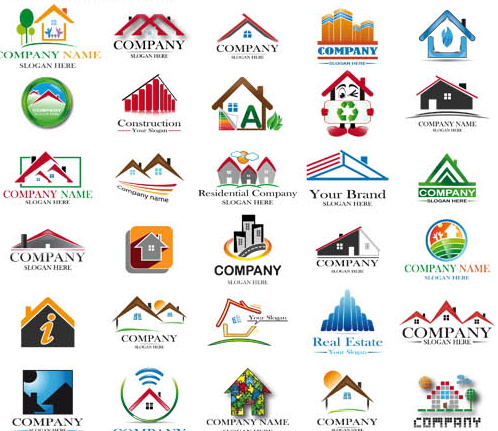Real Estate Logo Set Ai Format Free Vector Download - Real Estate Imag, Transparent background PNG HD thumbnail