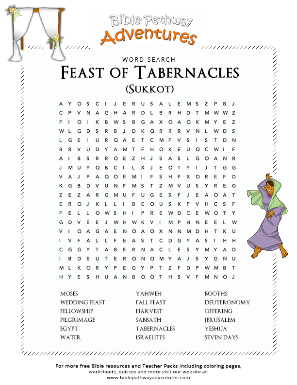 Free Bible Word Search: Feast Of Tabernacles (Sukkot). - Sukkot, Transparent background PNG HD thumbnail