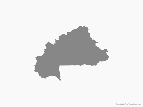 Free Vector Map Of Burkina Faso   Single Color - Burkina Faso, Transparent background PNG HD thumbnail