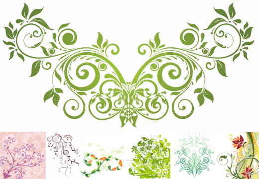 Floral Vector Pack - Vector, Transparent background PNG HD thumbnail