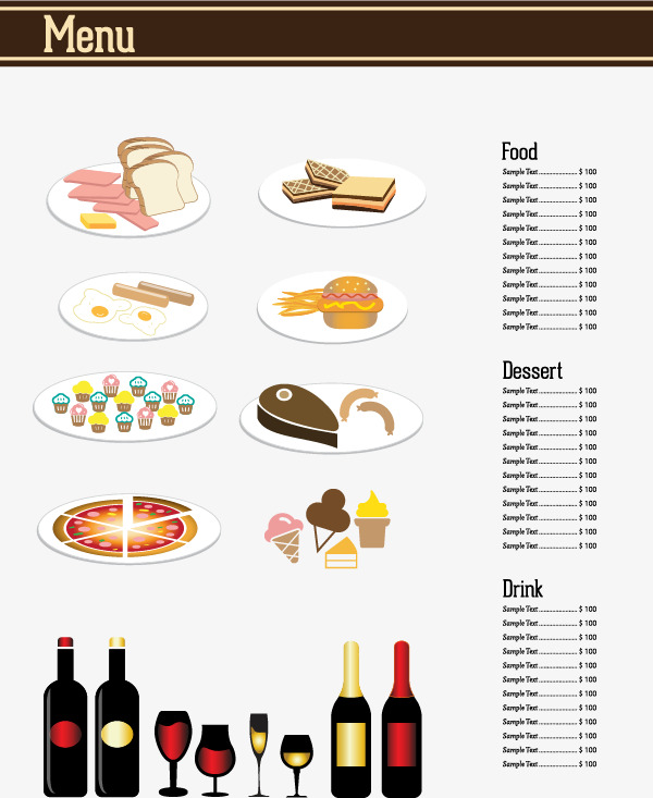 Free Western Holiday Png - Holiday Party Menu, Menu, Western Menu, Red Wine Png And Vector, Transparent background PNG HD thumbnail
