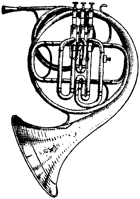French Horn PNG Black And White - File:Britannica Horn M