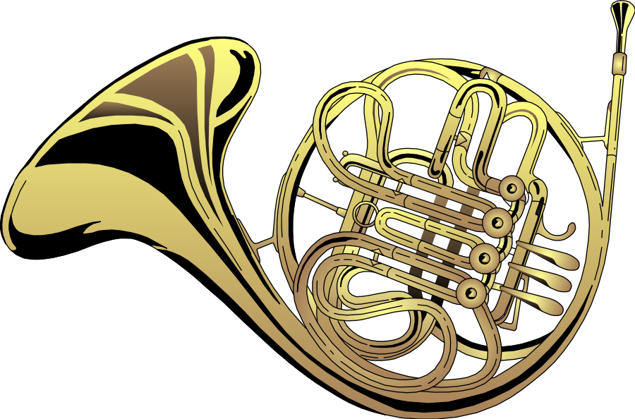 Horn Clipart - French Horn, Transparent background PNG HD thumbnail