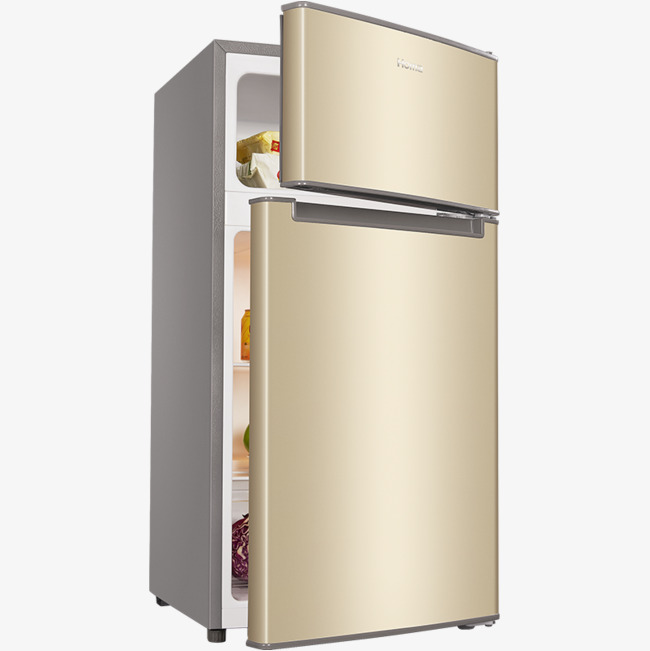 Household Double Door Refrigerator, Product Material, Mini Fridge Png Image And Clipart - Fridge, Transparent background PNG HD thumbnail