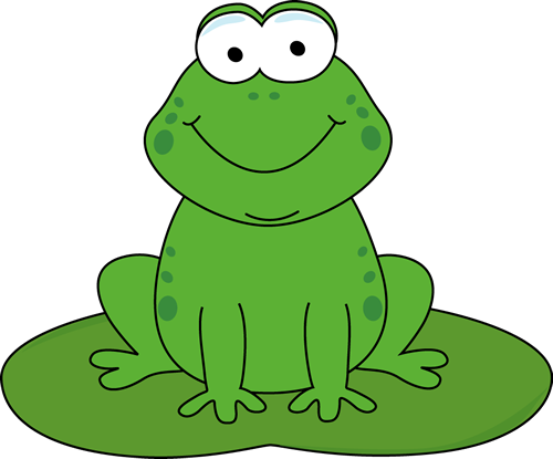 Cute Frog on Lily Pad Clipart