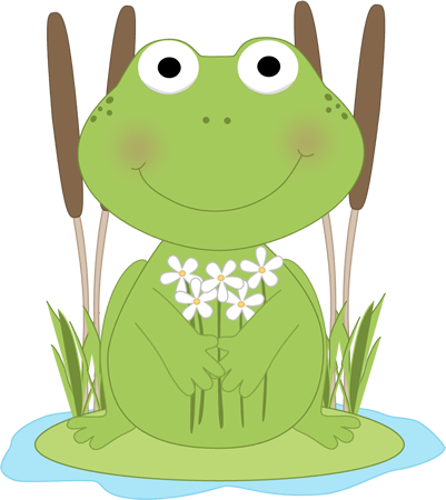 Frog lily pad clipart