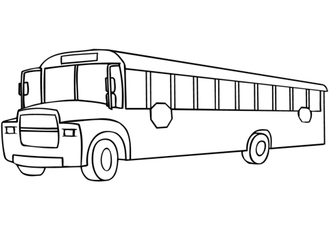 School Bus Coloring Page Free Printable Pages Pertaining To Design 11 - Frog On School Bus, Transparent background PNG HD thumbnail