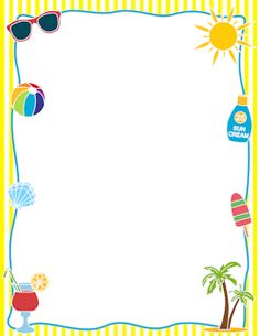 Free Summer Border Templates Including Printable Border Paper And Clip Art Versions. File Formats Include Gif, Jpg, Pdf, And Png. Vector Images Are Also Hdpng.com  - Fun Borders, Transparent background PNG HD thumbnail