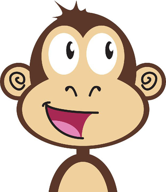 Cute Cartoon Monkeys - Funny Monkey, Transparent background PNG HD thumbnail