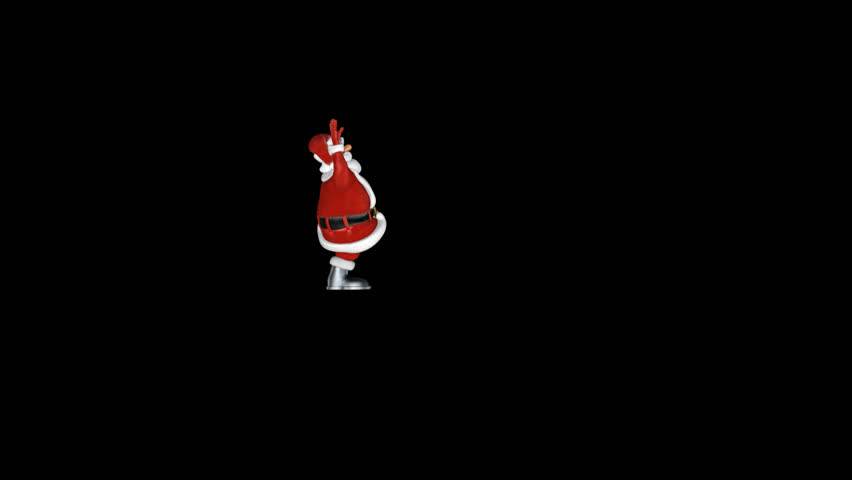 Santa Claus Doing A Funny Dance, Alpha Png   Hd Stock Footage Clip - Funny, Transparent background PNG HD thumbnail