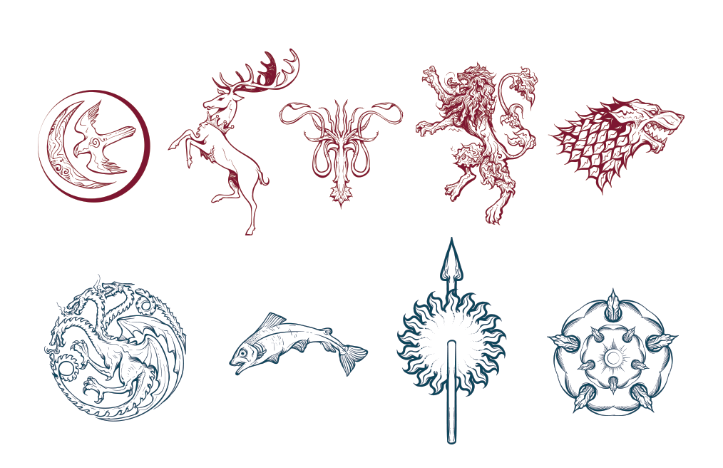 Game Of Thrones House Logos - Game Of Thrones Vector, Transparent background PNG HD thumbnail