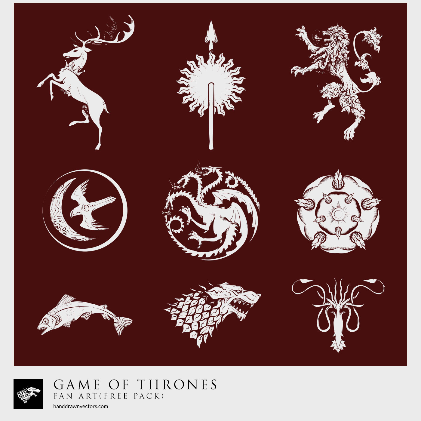 . Hdpng.com Game Of Thrones Sigil Collection Vector - Game Of Thrones Vector, Transparent background PNG HD thumbnail
