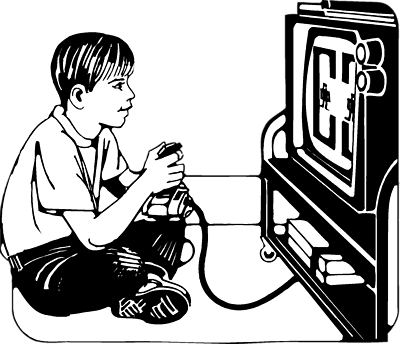 Pin Video Game Clipart Lazy Kid #1   Lazy Png Black And White - Game Black And White, Transparent background PNG HD thumbnail