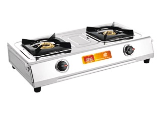 Butterfly Two Burner Gas Stove - Gas Stove With Cylinder, Transparent background PNG HD thumbnail