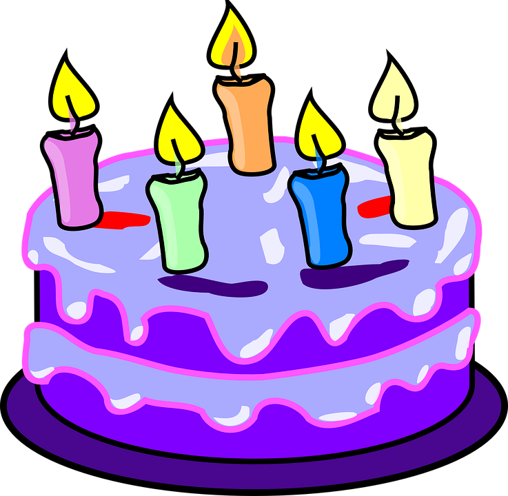 Kuchen, Geburtstag, Kerze, Ge