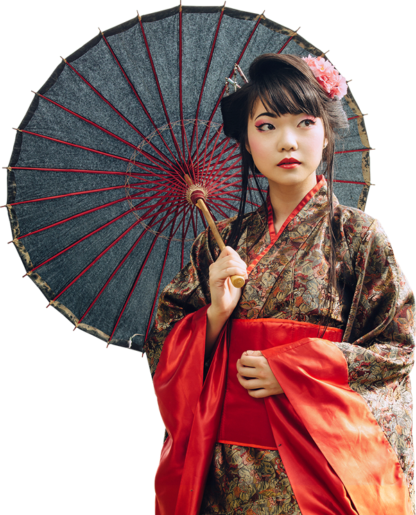 An Exciting - Geisha, Transparent background PNG HD thumbnail