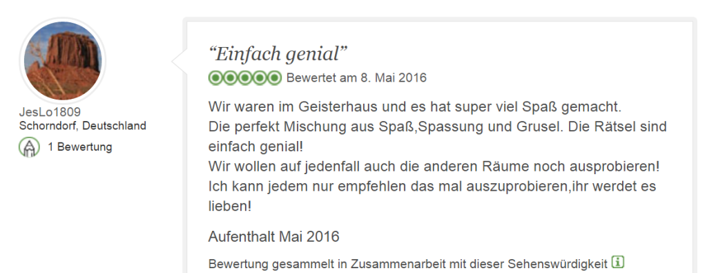 Tripadvisor Bewertung Escape Game Geisterhaus: Spaß Und Grusel - Geisterhaus, Transparent background PNG HD thumbnail