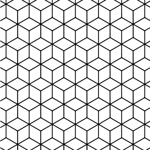 Tessellation Coloring Pages Pdf Geometric Tessellation With Rhombus Pattern Coloring Page Free Free - Geometric Pdf, Transparent background PNG HD thumbnail