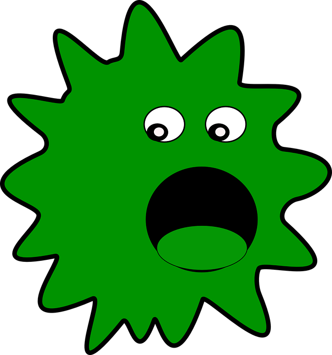 Virus Vermin Germs Green Creature Cartoon - Germ, Transparent background PNG HD thumbnail