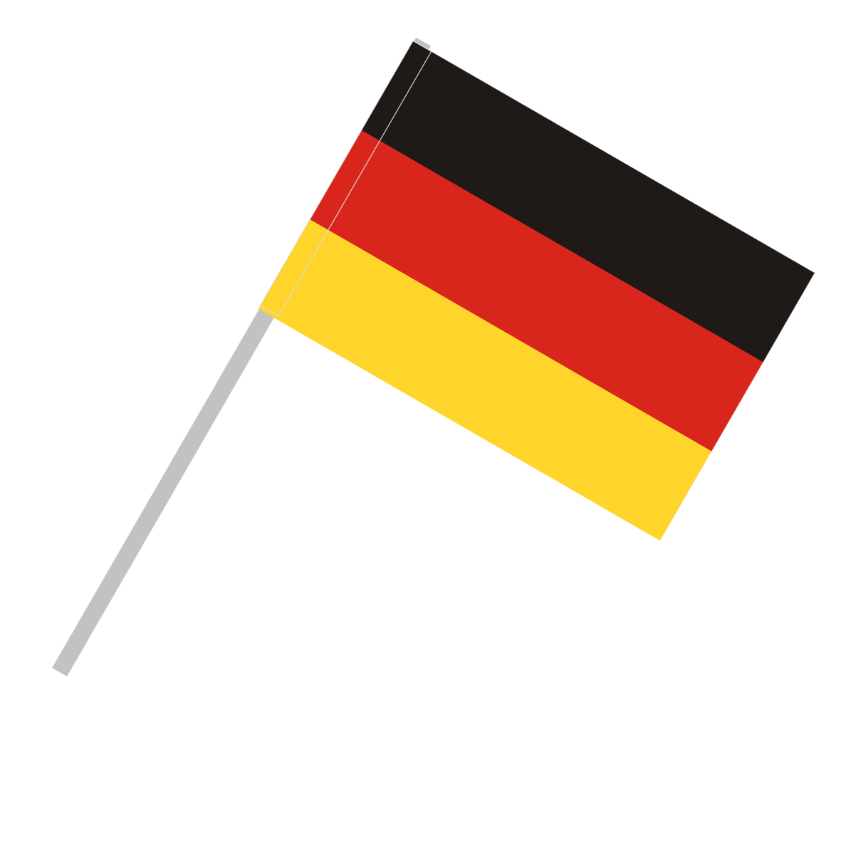 Germany   Flag With Flagpole Tunnel - Germany Flag, Transparent background PNG HD thumbnail