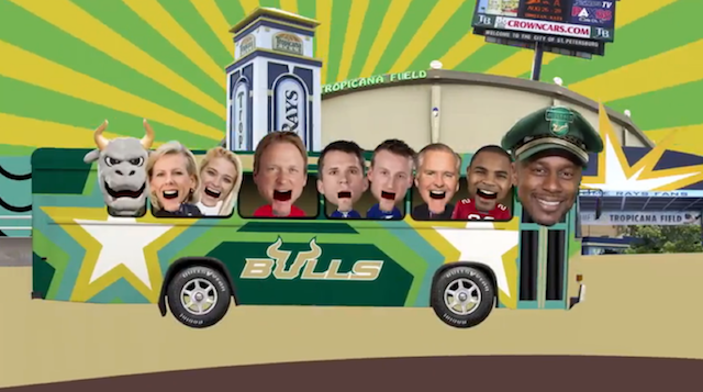 Usf Coach Willie Taggart Asks Fans To Get On The Bus And Buy Tickets For 2013 - Get On Bus, Transparent background PNG HD thumbnail