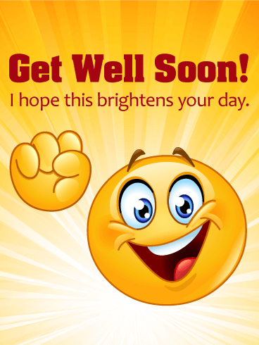 Cheerful Smiley Face Get Well Card - Get Well Card, Transparent background PNG HD thumbnail