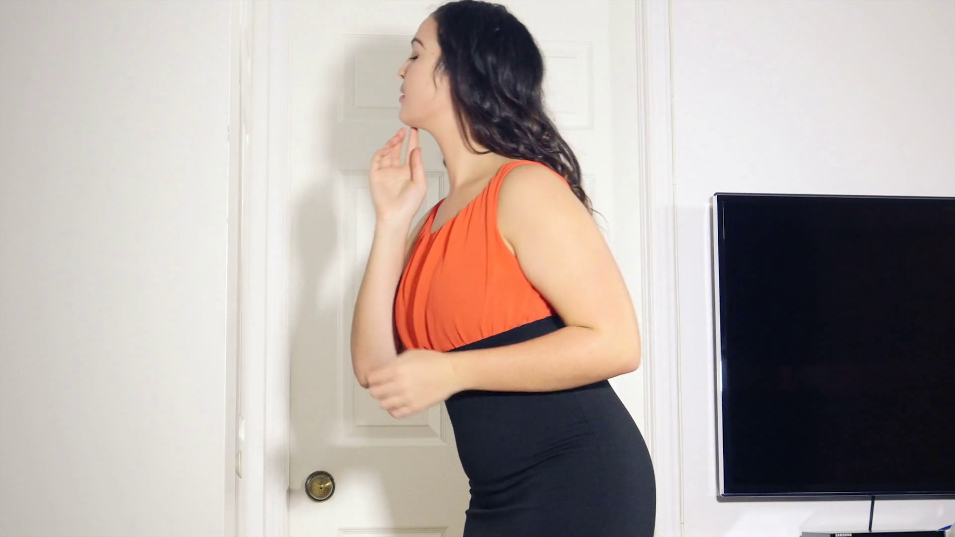 Plus Size Woman Getting Dressed And Ready For Work   Positive Stock Video Footage   Videoblocks - Getting Dressed, Transparent background PNG HD thumbnail