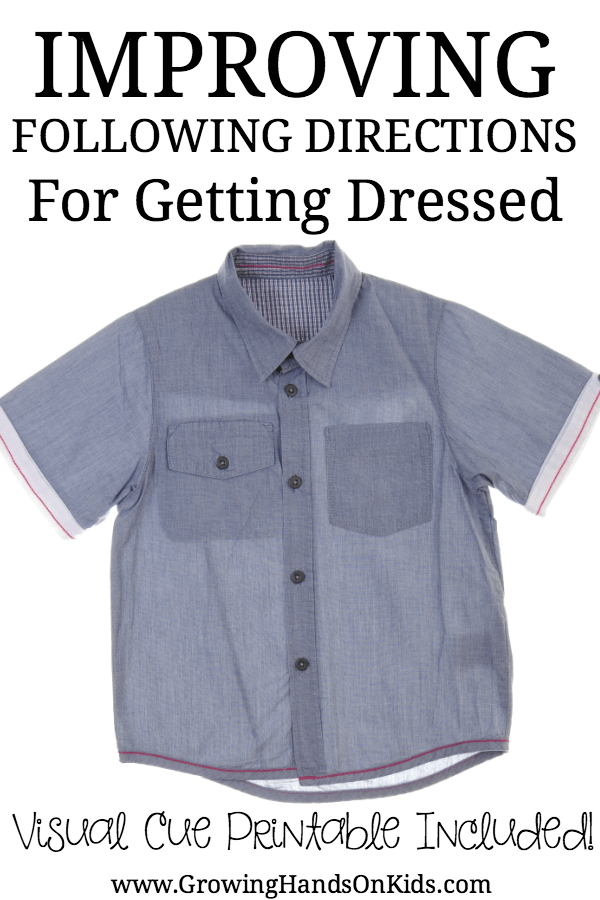 Tips For Improving Following Directions For Getting Dressed. Includes A Free Visual Cue Printable For - Getting Dressed, Transparent background PNG HD thumbnail