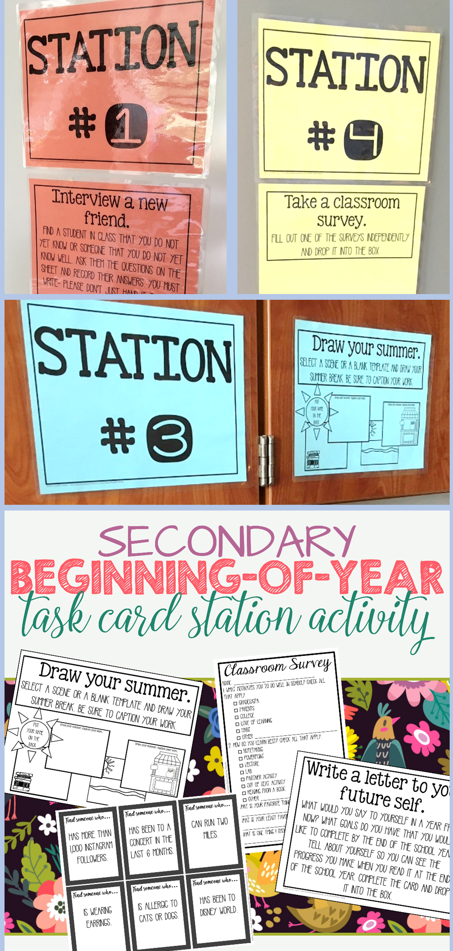 Beginning Of The Year Station Task Card (Get To Know You) Activity For Secondary - Getting To Know You, Transparent background PNG HD thumbnail