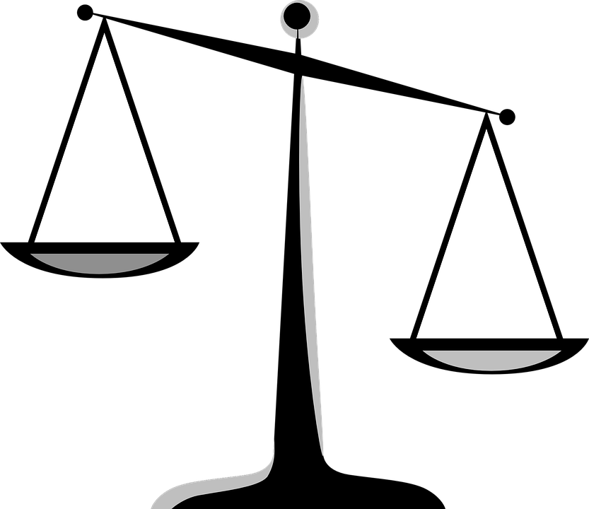 Waage, Gerechtigkeit, Wiegen, Gekippt, Symbol - Gewichte Waage, Transparent background PNG HD thumbnail