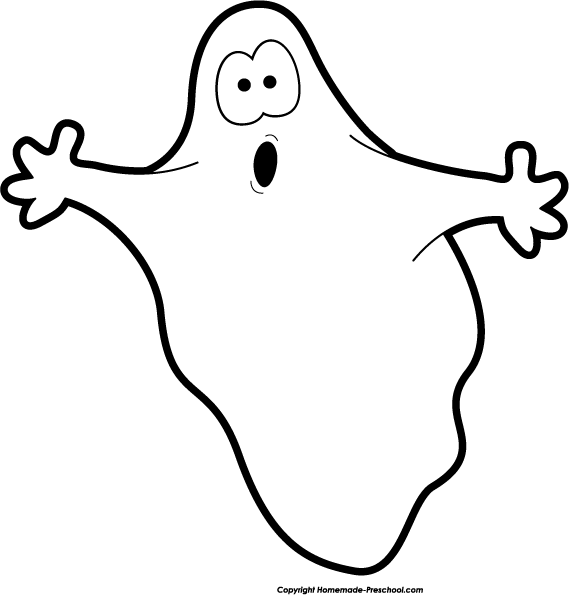 Black And White Ghost Clipart - Ghost Black And White, Transparent background PNG HD thumbnail