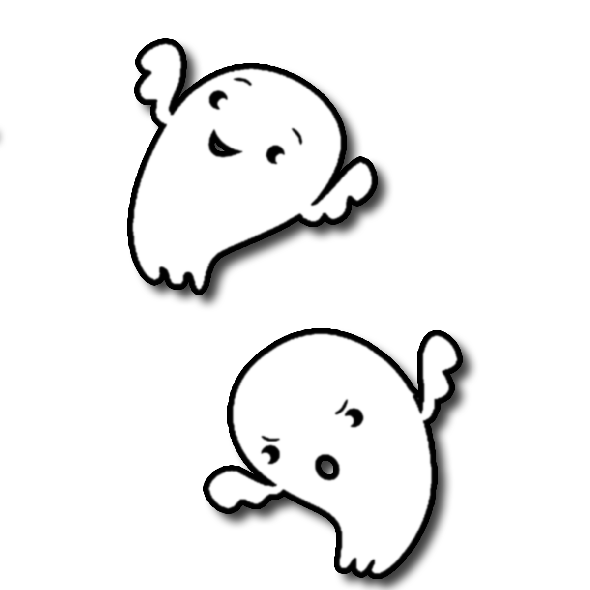 Clip Art Ghost - Ghost Black And White, Transparent background PNG HD thumbnail