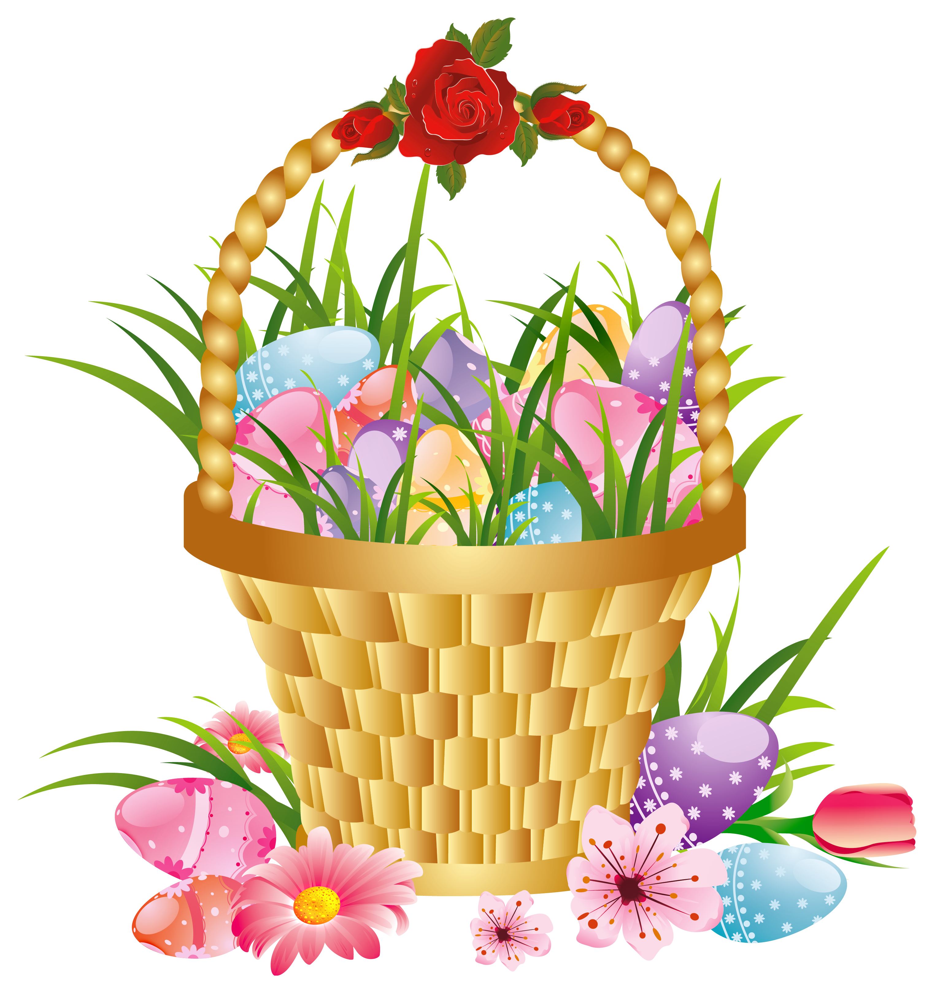 Download Png Image   Easter Basket Bunny Png Hd - Gift Basket, Transparent background PNG HD thumbnail