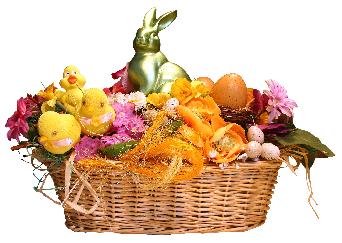 Easter Basket Png Transparent - Gift Basket, Transparent background PNG HD thumbnail