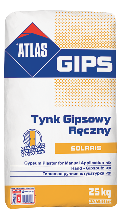 Atlas Gips Solaris, Manual Gypsum Plaster (8 30 Mm) - Gipsarm, Transparent background PNG HD thumbnail