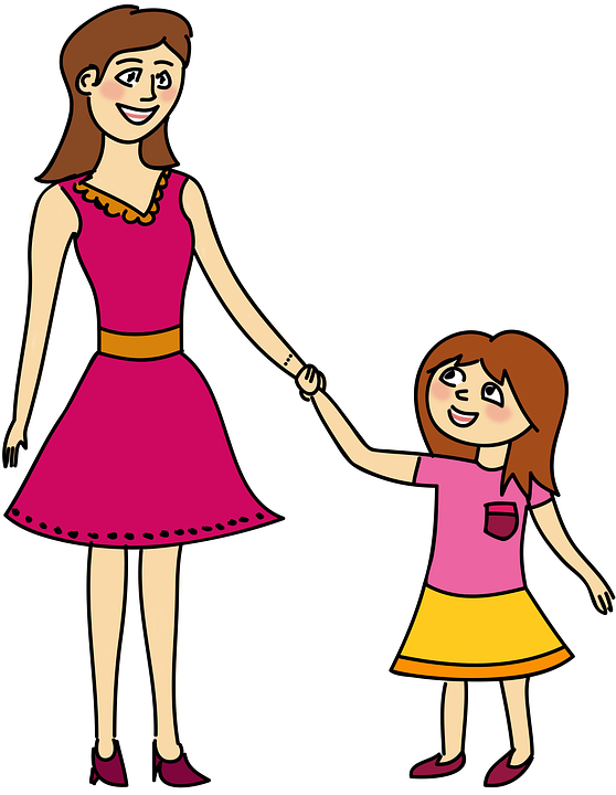 Momma Mother Mom Parent Daughter Baby Girl Girl - Girl And Mom, Transparent background PNG HD thumbnail