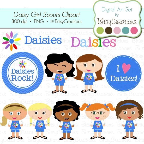 Daisy Girl Scouts Digital Art Set Clipart By Bitsycreations Commercial Use Clip Art By Meka Dunsmore | Daisy Girl Scouts | Pinterest | Daisy Girl Scouts, Hdpng.com  - Girl Scout Daisy, Transparent background PNG HD thumbnail