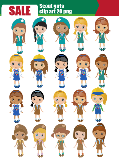 Scrapworld2010 Com Product Scout Girl Daisy Scout Clip Art Set 20 Png - Girl Scout Daisy, Transparent background PNG HD thumbnail
