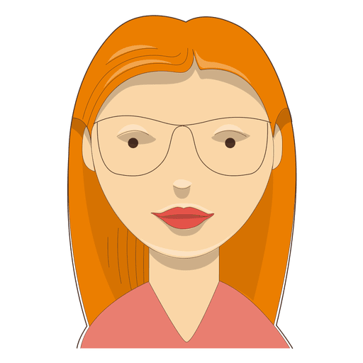 Thin Glasses Girl Serious Transparent Png - Girl Serious, Transparent background PNG HD thumbnail